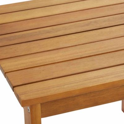 Table basse Denia en bois d'acacia coloris bois L.47 x l.47 x H.40 cm