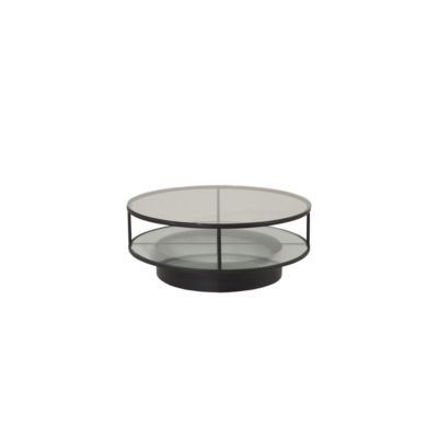 Table Basse Design en Verre "Falsterbo" 100cm Noir