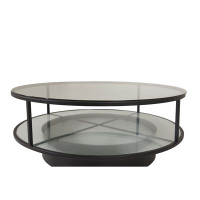 Table Basse Design en Verre "Falsterbo" 100cm Noir