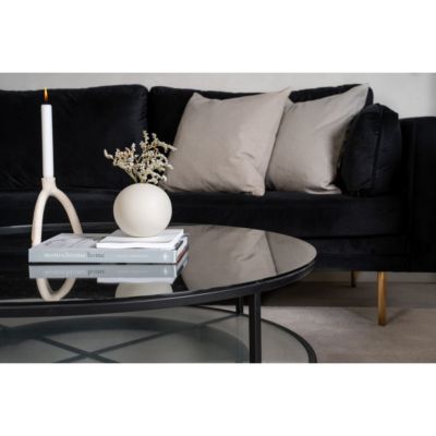Table Basse Design en Verre "Falsterbo" 100cm Noir