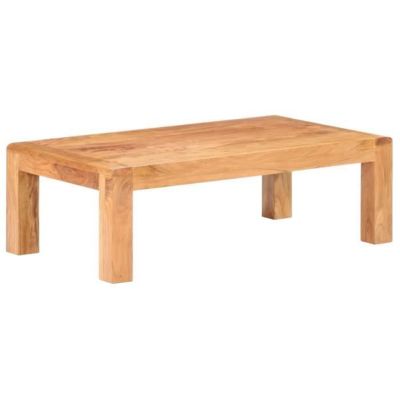 Table basse en bois d'acacia massif - VIDAXL - Rectangulaire - Marron - Campagne