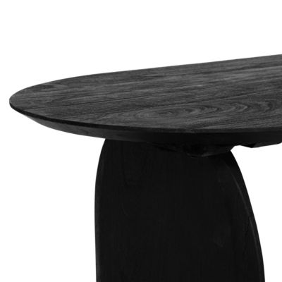 Table basse en bois de Manguier Noir finition texturée 120 x 60 cm