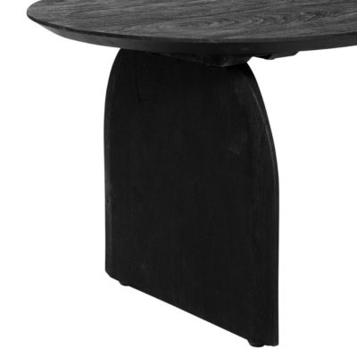 Table basse en bois de Manguier Noir finition texturée 120 x 60 cm