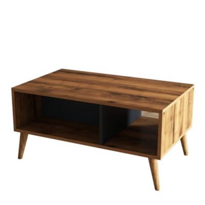 Table basse en bois "Exxen"  90 x 41 x 54 cm  Gris anthracite