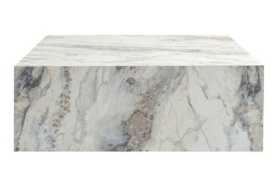 Table basse en bois "Prizma"  90 x 90 x 35 cm  Marbre Freesia
