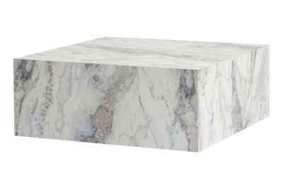 Table basse en bois "Prizma"  90 x 90 x 35 cm  Marbre Freesia