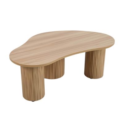Table basse en MDF décor mélaminé beige  Oviala