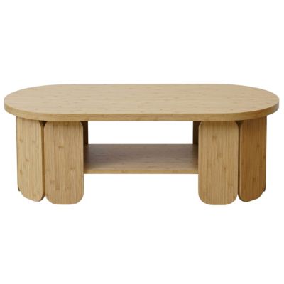 Table basse en MDF effet bois beige  Oviala