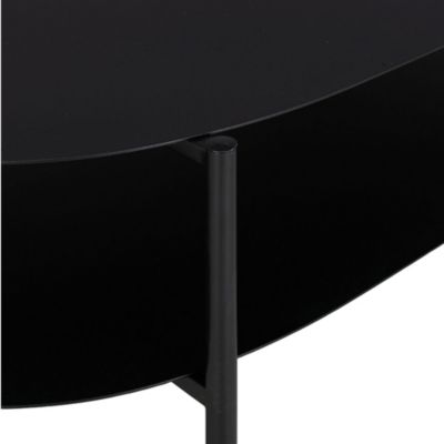 Table basse Enebakk acier 112 x 62 x 41 cm noir mat en.casa