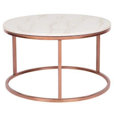 Table basse  enmétal rose doré CORAL