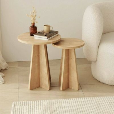 Table basse Eridani, Table basse, Porte-revues pour canapé, Etagère de salon, 40x40h50 cm, Chêne