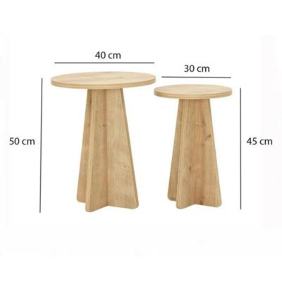 Table basse Eridani, Table basse, Porte-revues pour canapé, Etagère de salon, 40x40h50 cm, Chêne