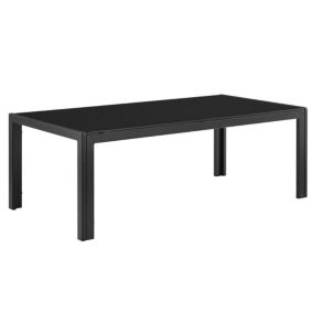 Table Basse Extérieure En Verre 100 X 50 X 35 Cm Noir casa.pro