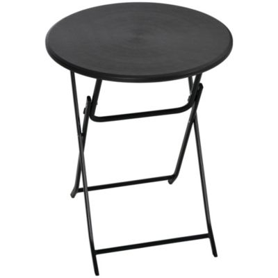 Table basse extérieure pour 2 personnes structure en acier gris foncé