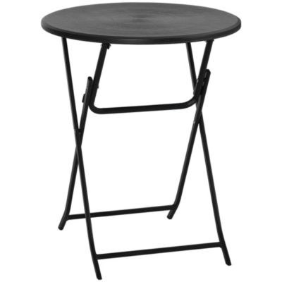 Table basse extérieure pour 2 personnes structure en acier gris foncé