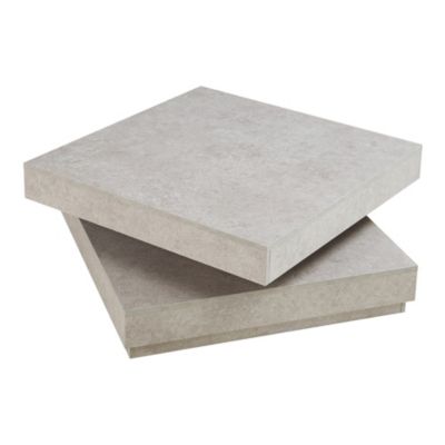 Table basse Florenz 76 x 76 x 38 cm effet béton clair en.casa