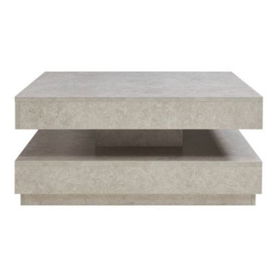 Table basse Florenz 76 x 76 x 38 cm effet béton clair en.casa