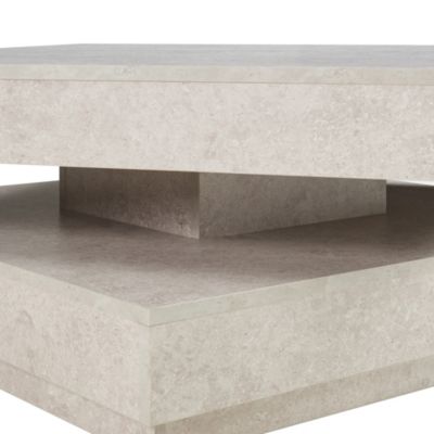 Table basse Florenz 76 x 76 x 38 cm effet béton clair en.casa