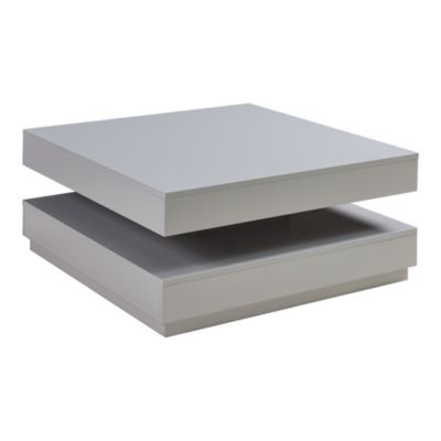 Table basse Florenz 76 x 76 x 38 cm gris clair en.casa