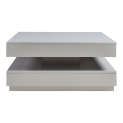 Table basse Florenz 76 x 76 x 38 cm gris clair en.casa