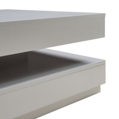 Table basse Florenz 76 x 76 x 38 cm gris clair en.casa