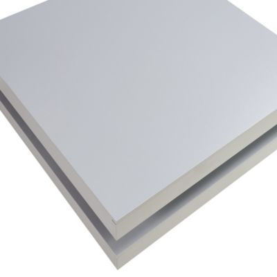 Table basse Florenz 76 x 76 x 38 cm gris clair en.casa