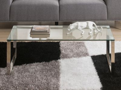 Table basse en verre et chrome - Mobilier design, décoration d'intérieur