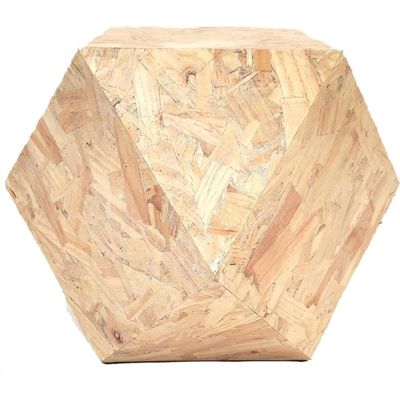 table basse géométrique en bois naturel style moderne 54 x 54 x 43 cm bois naturel clair et chaleureux