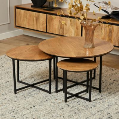 Table basse gigogne en bois (lot de 3) UVEA