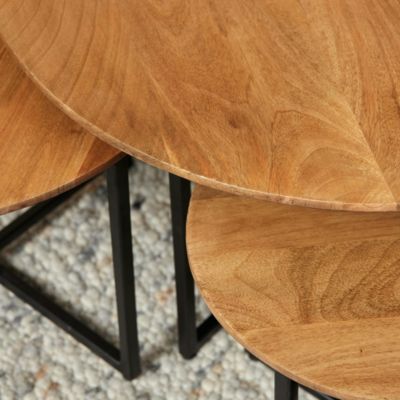 Table basse gigogne en bois (lot de 3) UVEA