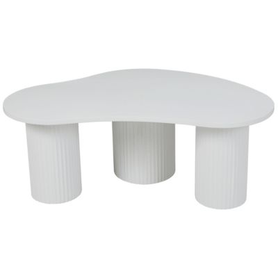 Table basse gigogne en mélaminé blanc  Oviala