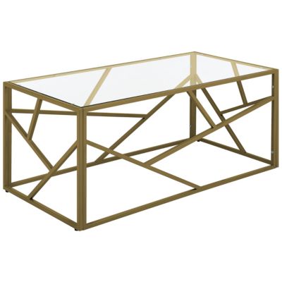 Table basse glamour enverre doré ORLAND