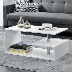 Table Basse Haarlem 90 x 50 x 41 cm Blanc en.casa