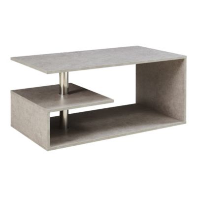 Table basse Haarlem 90 x 50 x 41 cm effet béton clair en.casa