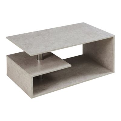 Table basse Haarlem 90 x 50 x 41 cm effet béton clair en.casa