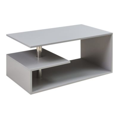 Table basse Haarlem 90 x 50 x 41 cm gris clair en.casa