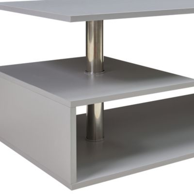 Table basse Haarlem 90 x 50 x 41 cm gris clair en.casa