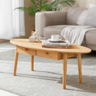 Table basse Harbooere bambou 37 x 100 x 48 cm en.casa