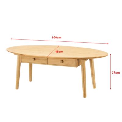 Table basse Harbooere bambou 37 x 100 x 48 cm en.casa