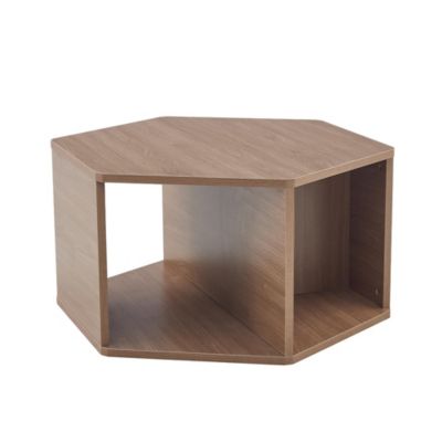 Table Basse Hexagonale 79x69cm, Design Moderne, Polyvalente, Facile À Assembler