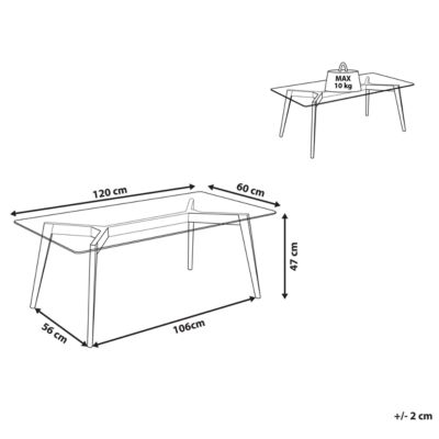 Table basse HUDSON Verre Transparent