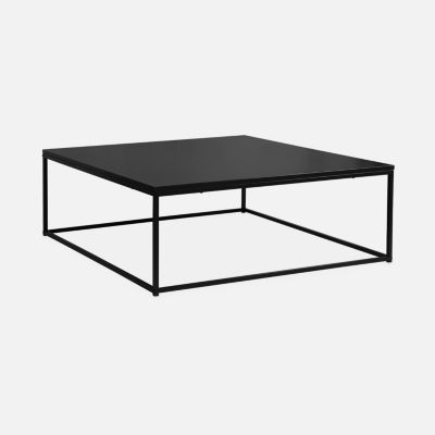 Table basse. Industrielle. structure métal noir. L 100 x l 100 x H 36cm