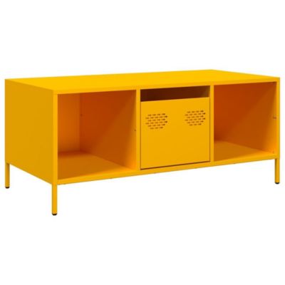 Table basse jaune moutarde 101,5x50x43,5cm acier laminé à froid vidaXL