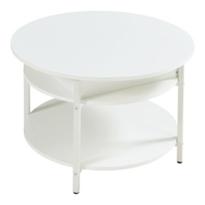 Table basse Kandas avec surface relevable blanc en.casa