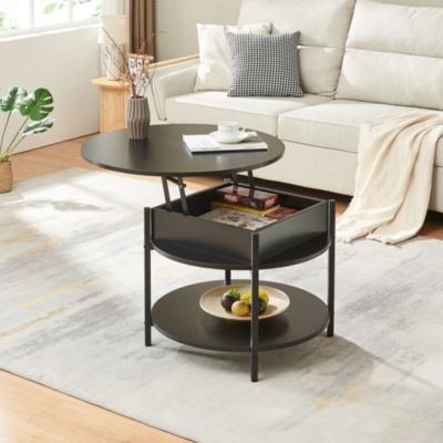 Table basse Kandas avec surface relevable noir en.casa | Castorama