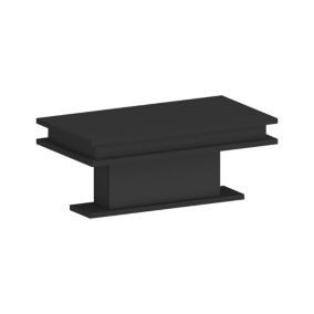 Table basse Léon, Table basse de salon, Meuble bas de rangement, Table basse, 100x55h42 cm, Anthracite avec lumière LED