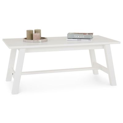 Table basse LUZERNA en bois massif - Blanc