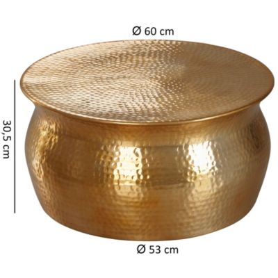 Table Basse Métal 60x30,5x60 cm Table d'appoint Design Bout de canapé FineBuy