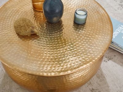 Table Basse Métal 60x30,5x60 cm Table d'appoint Design Bout de canapé FineBuy