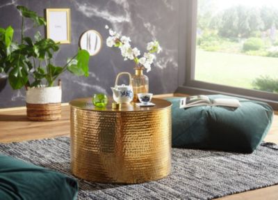 Table Basse Métal 61x40,5x61 cm Table d'appoint Design Bout de canapé FineBuy